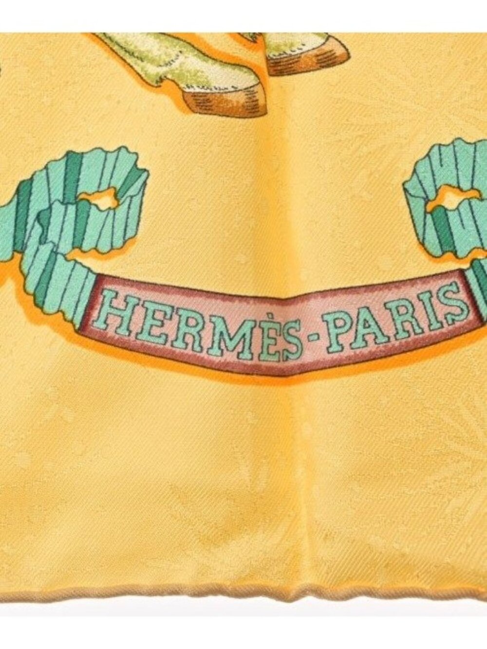 Hermes Bandana Scarf Yellow - Picture 4 of 6